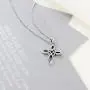 925 Sterling Silver Infinity Love Cross Celtic Knot Pendent Necklace, Rolo Chain 18''