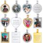 Custom4U Picture Necklace Personalized for Men or Women - Photo Necklace Customized with Chain 22”- DIY Memorial Necklace with Pictures Hip Hop Jewelry for Him Man Boys