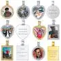 Custom4U Picture Necklace Personalized for Men or Women - Photo Necklace Customized with Chain 22”- DIY Memorial Necklace with Pictures Hip Hop Jewelry for Him Man Boys