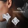 Flower Stud Earrings for Women 925 Sterling Silver Cubic Zirconia Flower Earrings, Hypoallergenic Women Studs for Sensitive Ears, Mothers Day Gifts for Her