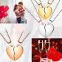 Broken Heart Necklace Women Men 316L Stainless Steel Best Friend BFF Foever Pendant 18k Gold/Rose Gold Plated Two Half Hearts Pendants Lover Couples Jewelry SP0034