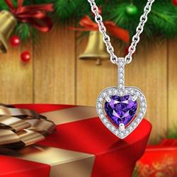 Yeehung 925 Sterling Silver Necklace for Women 14K Gold Plated Silver Heart Pendant Necklace with Cubic Zirconia High-end Birthday Gifts for Women Fashion Jewelry