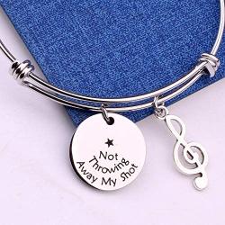 Not Throwing Away My Shot Necklace Bracelet Broadway Inspired Jewelry Hamilton Gifts