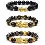 HiRinK 3Pcs Feng Shui Good Luck Bracelets- Lucky Charm Pi Xiu Pi Yao Bracelet Chinese Dragon Attract Good Luck and Wealth Jewelry Adjustable Elastic for Men Women HiRinK 3Pcs Feng Shui Good Luck Bracelets- Lucky Charm Pi Xiu Pi Yao Bracelet Chinese Dragon Attract Good Luck and Wealth Jewelry Adjustable Elastic for Men Women