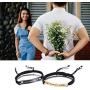 XUANPAI Custom Engraving Handmade Matching Couples Rope Braided ID Relationship Promise Bracelets Set Valentines Day Personalized Gift for Couples Lover
