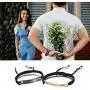 XUANPAI Custom Engraving Handmade Matching Couples Rope Braided ID Relationship Promise Bracelets Set Valentines Day Personalized Gift for Couples Lover XUANPAI Custom Engraving Handmade Matching Couples Rope Braided ID Relationship Promise Bracelets Set Valentines Day Personalized Gift for Couples Lover