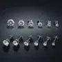GEMSME 18K White Gold Plated Round Cubic Zirconia Stud Earrings Hypoallergenic Jewelry for Women Men GEMSME 18K White Gold Plated Round Cubic Zirconia Stud Earrings Hypoallergenic Jewelry for Women Men