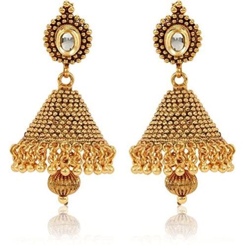 Royal Bling Bollywood Style Party Wear Traditional Indian Jewelry Jhumki Jhumka Earrings for Women