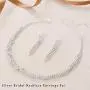 Unicra Bride Silver Necklace Earrings Set Crystal Bridal Wedding Jewelry Set Rhinestone Bridesmaid Party Choker Necklace Drop Dangle Earrings Sets for Women and Girls (Silver-2) Unicra Bride Silver Necklace Earrings Set Crystal Bridal Wedding Jewelry Set Rhinestone Bridesmaid Party Choker Necklace Drop Dangle Earrings Sets for Women and Girls (Silver-2)