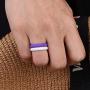 Egnaro Braided Silicone Wedding Ring for Women