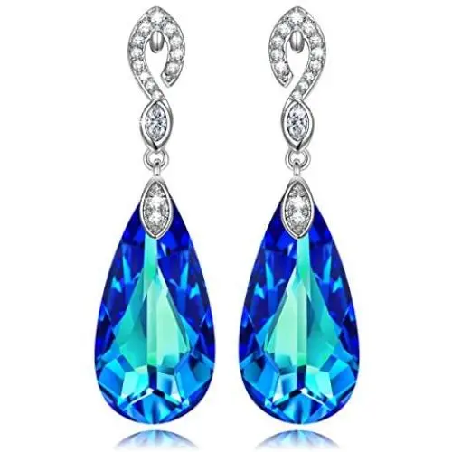 Kate Lynn Earrings for Women Mothers Day Gifts ✦Mermaid Tears✦ Teardrop Dangle Earrings Made with Crystals from Austria and Cubic Zirconia Jewelry Gifts for Her with Gift Box Kate Lynn Earrings for Women Mothers Day Gifts ✦Mermaid Tears✦ Teardrop Dangle Earrings Made with Crystals from Austria and Cubic Zirconia Jewelry Gifts for Her with Gift Box