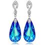 Kate Lynn Earrings for Women Mothers Day Gifts ✦Mermaid Tears✦ Teardrop Dangle Earrings Made with Crystals from Austria and Cubic Zirconia Jewelry Gifts for Her with Gift Box