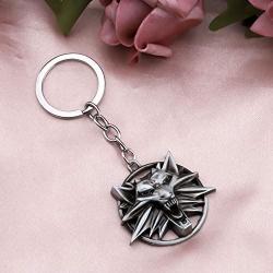 SEIRAA Wolf Keychain The Wolf Fans Gifts Wolf Head Medallion Pendant