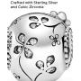 Pandora Jewelry Sparkling Skull Cubic Zirconia Charm in Sterling Silver