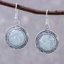 NOVICA .925 Sterling Silver Glass Dangle Earrings, Roman Glamour