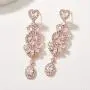 SWEETV Wedding Chandelier Earrings for Brides Women, Long Bridal Drop Dangling Earrings for Wedding Prom Pageant, Vintage style SWEETV Wedding Chandelier Earrings for Brides Women, Long Bridal Drop Dangling Earrings for Wedding Prom Pageant, Vintage style