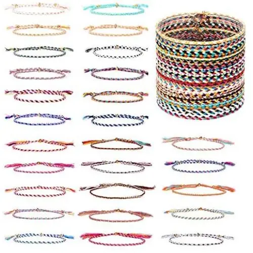 JYHF Woven Friendship Bracelets 27 Pieces Boho Handmade Bracelets for Women Adjustable Colorful Beaded Bracelet Gifts for Women Girls JYHF Woven Friendship Bracelets 27 Pieces Boho Handmade Bracelets for Women Adjustable Colorful Beaded Bracelet Gifts for Women Girls