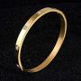 LINFENG Womens Love Bangle Bracelet Gold Plated Stainless Steel Hinged Bracelets,Jewelry Friendship Gift