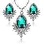 TIAMBING Jewelry Sets for Women-Teardrop Earrings and Necklaces Set-Pear Shaped Crystals from Austria-Gifts for Mom/Best Friends/Girls/Girlfriend/Wife