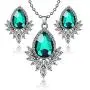 TIAMBING Jewelry Sets for Women-Teardrop Earrings and Necklaces Set-Pear Shaped Crystals from Austria-Gifts for Mom/Best Friends/Girls/Girlfriend/Wife