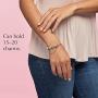 PANDORA Jewelry Moments Heart Clasp Snake Chain Charm Sterling Silver Bracelet