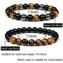 Vinswet 2PCS 8mm Black Obsidian Tiger Eye Beaded Couples Bracelets, Elastic Natural Stone Chakra Men Bracelet Matching Distance Bracelets for Men Women 7.5'' Vinswet 2PCS 8mm Black Obsidian Tiger Eye Beaded Couples Bracelets, Elastic Natural Stone Chakra Men Bracelet Matching Distance Bracelets for Men Women 7.5''