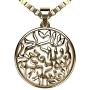 Shema Full Prayer Pendant Necklace, Solid .925 Sterling Silver & Gold Plated
