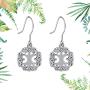 AEONSLOVE 925 Sterling Silver Tree of Life Drop Earrings Pendant Necklace Set, Jewelry Gift for Women