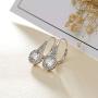 SHINEFUTURE Dangle earrings for women Bridal Earrings with Sparkling Dangle Lever Backed Earrings for Women
