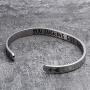 Inspirational Jewelry for Women Cuff Bangle Bracelets Stainless Steel Gifts Engraved Message