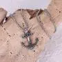 KINGKA Mens Anchor Necklace