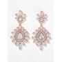 SWEETV Cubic Zirconia Chandelier Bridal Wedding Earrings for Brides, Women, Rhinestone Dangle Drop Earrings Bridal Wedding Jewelry Vintage Style