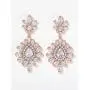 SWEETV Cubic Zirconia Chandelier Bridal Wedding Earrings for Brides, Women, Rhinestone Dangle Drop Earrings Bridal Wedding Jewelry Vintage Style