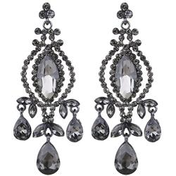 EVER FAITH Austrian Crystal Vintage Style Teardrop Dangle Chandelier Earrings