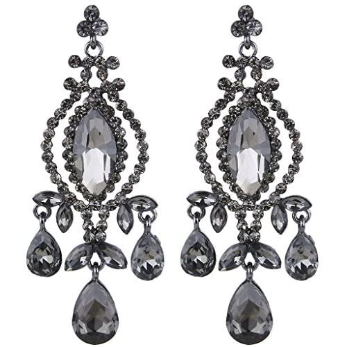 EVER FAITH Austrian Crystal Vintage Style Teardrop Dangle Chandelier Earrings