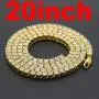 Mens 18K Gold Plated 5MM 12MM/14MM CZ Fully Iced Out Cuban Miami Chain Necklace Set Mens 18K Gold Plated 5MM 12MM/14MM CZ Fully Iced Out Cuban Miami Chain Necklace Set