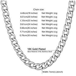 WELRDFG Men Chain Jewelry 5mm/6mm/7mm Wide Stainless Steel Snake chain 18K Gold Plated Figaro Chain Set (Bracelet 8.3 Inch, Necklace 18'' 22'' 26'' 28'' )