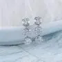 DovEggs Sterling Silver 3CTW 5mm G-H-I Color Clear Moissanite Three Stone Drop Earring Push Back for Women DovEggs Sterling Silver 3CTW 5mm G-H-I Color Clear Moissanite Three Stone Drop Earring Push Back for Women