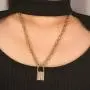 Lock Necklace for Women Men Lock Chain Necklace Gold Padlock Necklace Punk Necklace Jewelry Gift Lock Necklace for Women Men Lock Chain Necklace Gold Padlock Necklace Punk Necklace Jewelry Gift