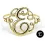 Jewelry Nexus Monogram Filigree Designer Gold-Tone Wire Bracelet Jewelry Nexus Monogram Filigree Designer Gold-Tone Wire Bracelet