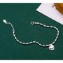 SLUYNZ Heart Bracelet for Women Teen Girls Sterling Silver Adjustable Endless Love Heart Link Bracelet