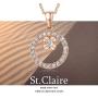 St.Claire 18K Gold Plated Swarovski Necklace for Women Round Halo Pendant Crystals Necklace Best Jewelry Gifts for Womens Girls Mothers Day Birthday Wedding Anniversary