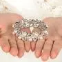 EVER FAITH Silver-Tone Austrian Crystal Cream Simulated Pearl Ribbon Knot Elastic Stretch Bracelet Clear EVER FAITH Silver-Tone Austrian Crystal Cream Simulated Pearl Ribbon Knot Elastic Stretch Bracelet Clear