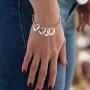 MyNameNecklace Personalized Bracelet Bangle with Heart Pendants - Custom Made Multiple Pendant Jewelry Wife Women