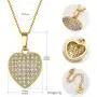 YHLISO Love Heart Necklace for Women Round CZ Diamond Cluster Crystal Cute Heart Pendant Choker Mother Jewelry YHLISO Love Heart Necklace for Women Round CZ Diamond Cluster Crystal Cute Heart Pendant Choker Mother Jewelry
