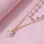 GYSONG Layered Necklaces for Women Long Necklaces Love Heart Moon Star Rose Pearl Layered Y Pendant Necklace Multilayer Simple Gold Choker Clavicle Chain Girls Jewelry Valentines Gift 9 Pieces