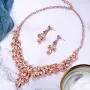 BriLove Costume Fashion Jewelery Set for Women Multi Teardrop Cluster Y-Shaped Necklace Dangle Earrings BriLove Costume Fashion Jewelery Set for Women Multi Teardrop Cluster Y-Shaped Necklace Dangle Earrings