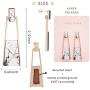 BONALUNA Bohemian Wood And Marble Effect Oblong Shaped Drop Statement Earrings