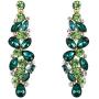 EVER FAITH Bridal Tear Drop Flower Cluster Dangle Earrings Crystal Rhinestone