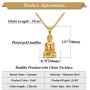 Xusamss Plated 18K Gold Titanium Steel Buddha Religious Pendant Necklace,22inches Link Chain